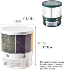 6 Grid Grain Storage Round White