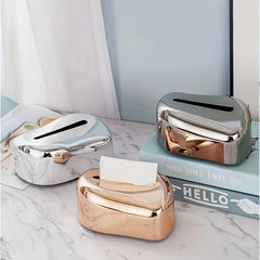 Desktop Tissue Box -Dark Silver