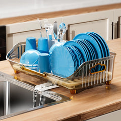 Acrylic Dish Drying Rack-Brown