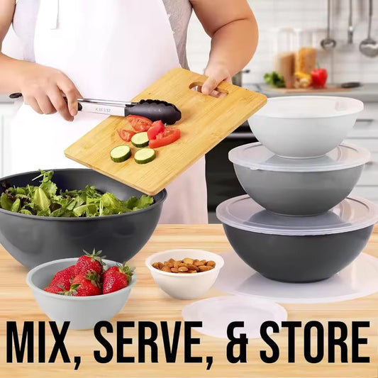 PLASTIC NESTING BOWL SET 12-PCS