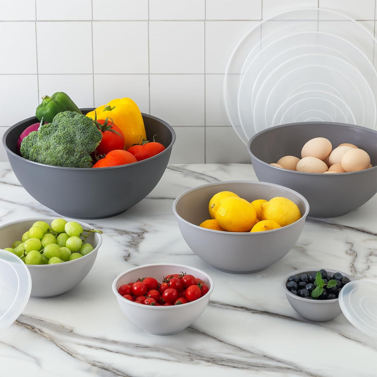 PLASTIC NESTING BOWL SET 12-PCS