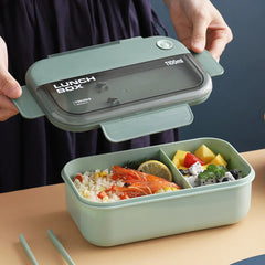 2 Compartment Bento Lunch Box-Green