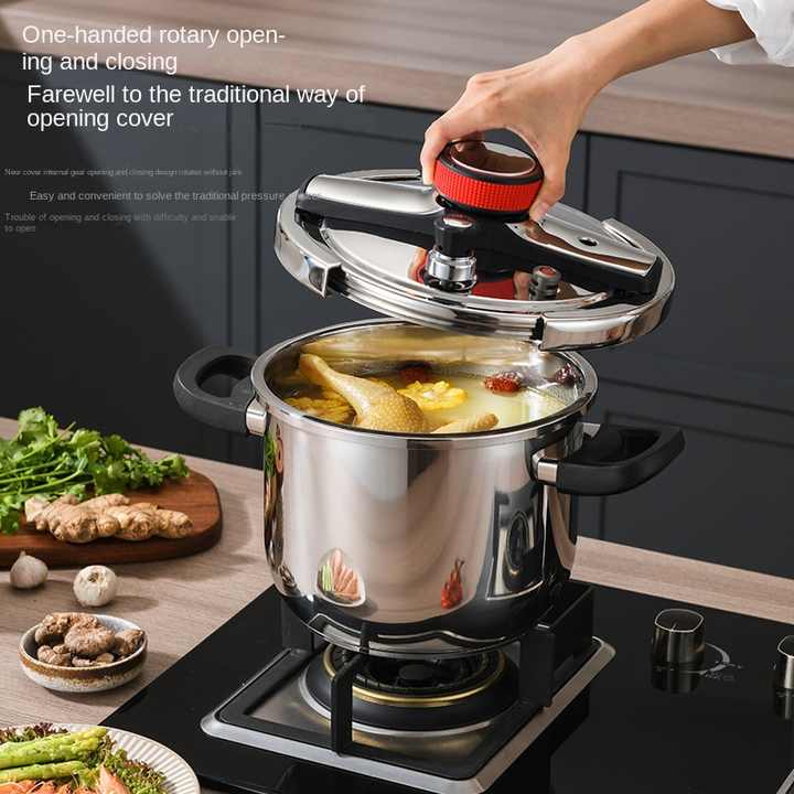 Knob-Type Stainless Steel Pressure Cooker 9L