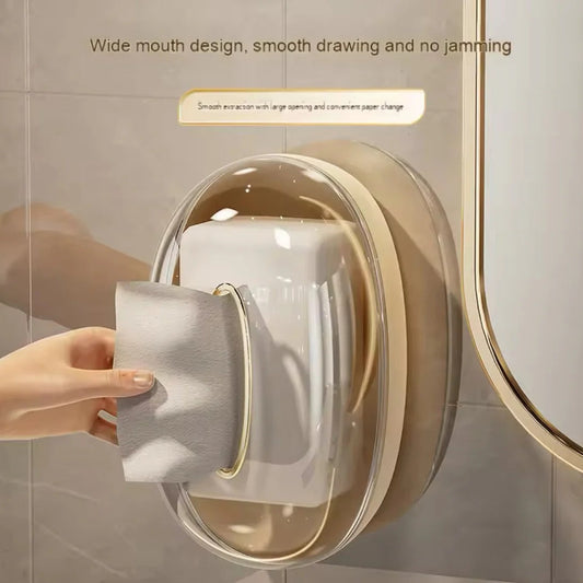 Acrylic Luxury Wall Mounted Tissue Box-Offwhite
