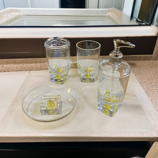 4 Pcs Acrylic Bath Set