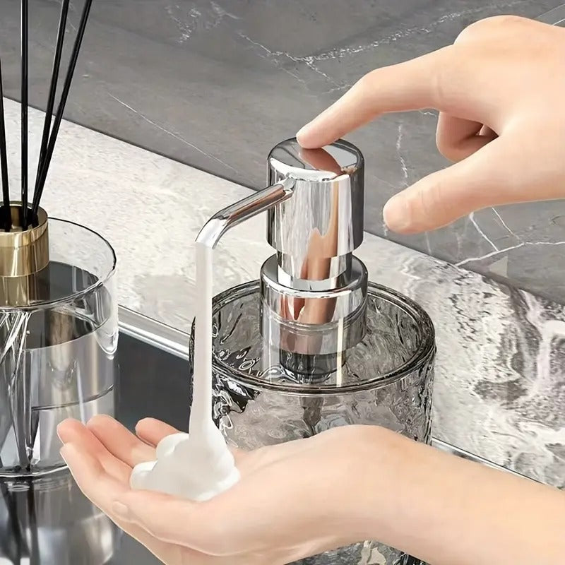 Luxury Transparent Hand Sanitizer Bottle-Round Black