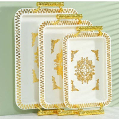 Rectangular Plastic Tray (Set of 3)
