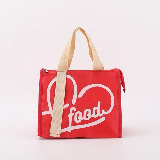 Insulated Food Storage Bag with Zip-Red