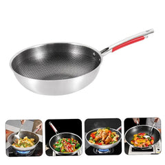 Stainless Steel Laser Coating Fry Pan(28CM)
