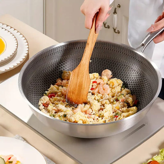 Stainless Steel Laser Coating Fry Pan(28CM)