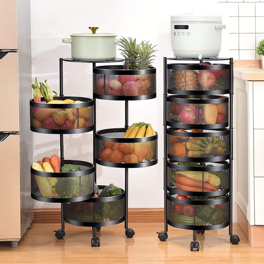 Premium 5 Layer Trolly Rotatable - Round