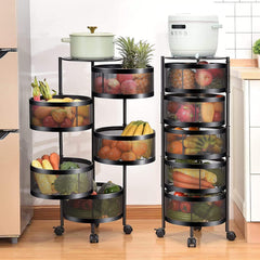 Premium 5 Layer Trolly Rotatable - Round