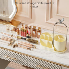 360-Degree Rotatable Makeup Organizer-Beige