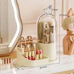 360-Degree Rotatable Makeup Organizer-Beige