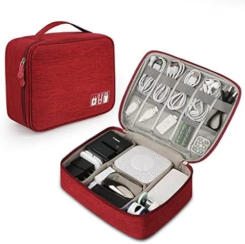 1 Pc Travel Electronic Digital Storage Bag (Mahroon)
