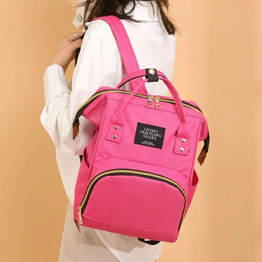 Large Capacity Baby Diaper Bag-Pink