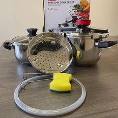 7-Liter Pressure Cooker 5-L Handi &amp; Steamer
