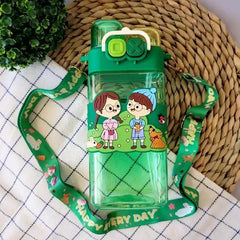 Happy Kids Dual Opening Bottle -Green
