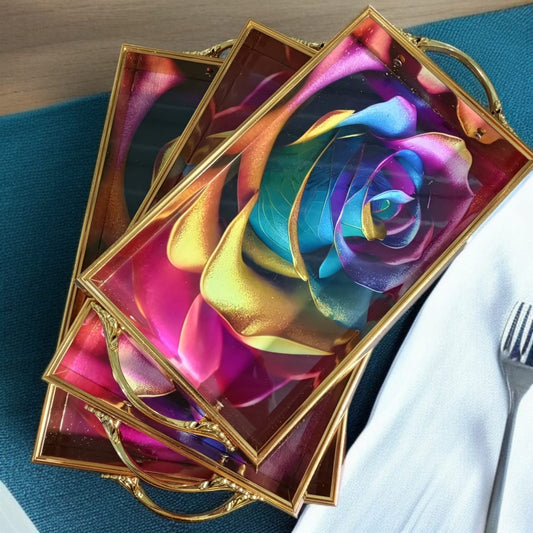 3 Pcs Wooden Serving Tray Set-Design 04