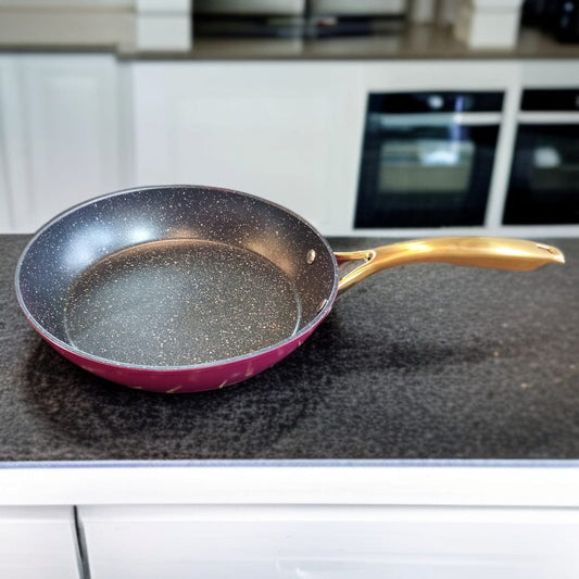 Marble Non Stick Frying Pan Red-24cm