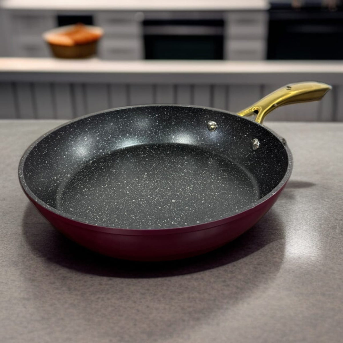 Marble Non Stick Frying Pan Red-26cm