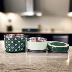 2 Layer Lunch Box-Green