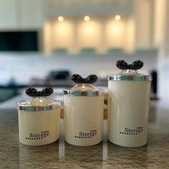 3 Pc Airtight Jar Set (Bow Design)