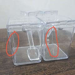 Acrylic Seasoning Rack Spice Pots-Minor Damage