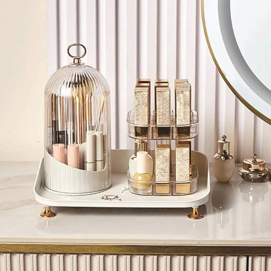 Rotating Brush Holder & Lipstick Caddy Organizer-Minor Damage