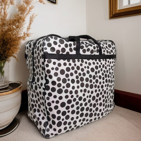 110GSM Non-Woven Luggage Black (Polka Dot)