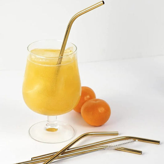 6 Pc Stainless Steel Straw