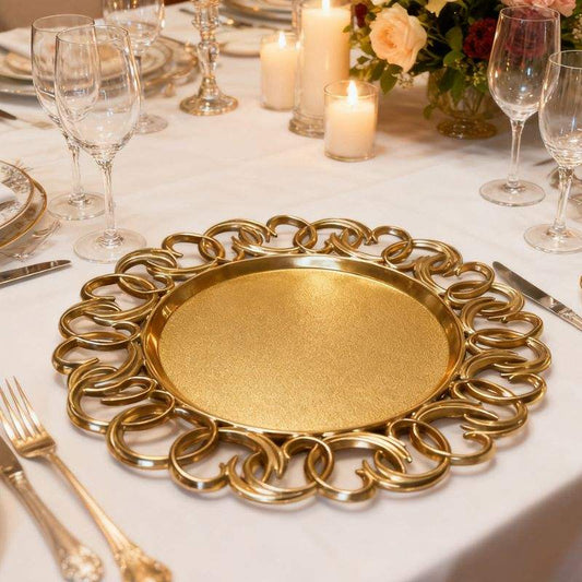 Golden Charger Plate Design 01