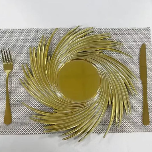 Golden Charger Plate Design 07