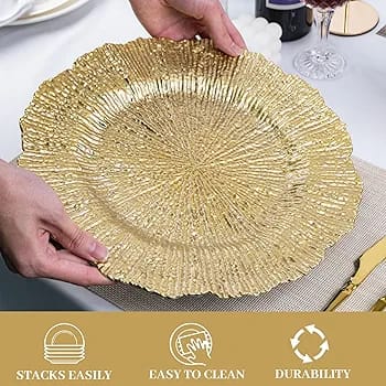 Golden Charger Plate Design 03