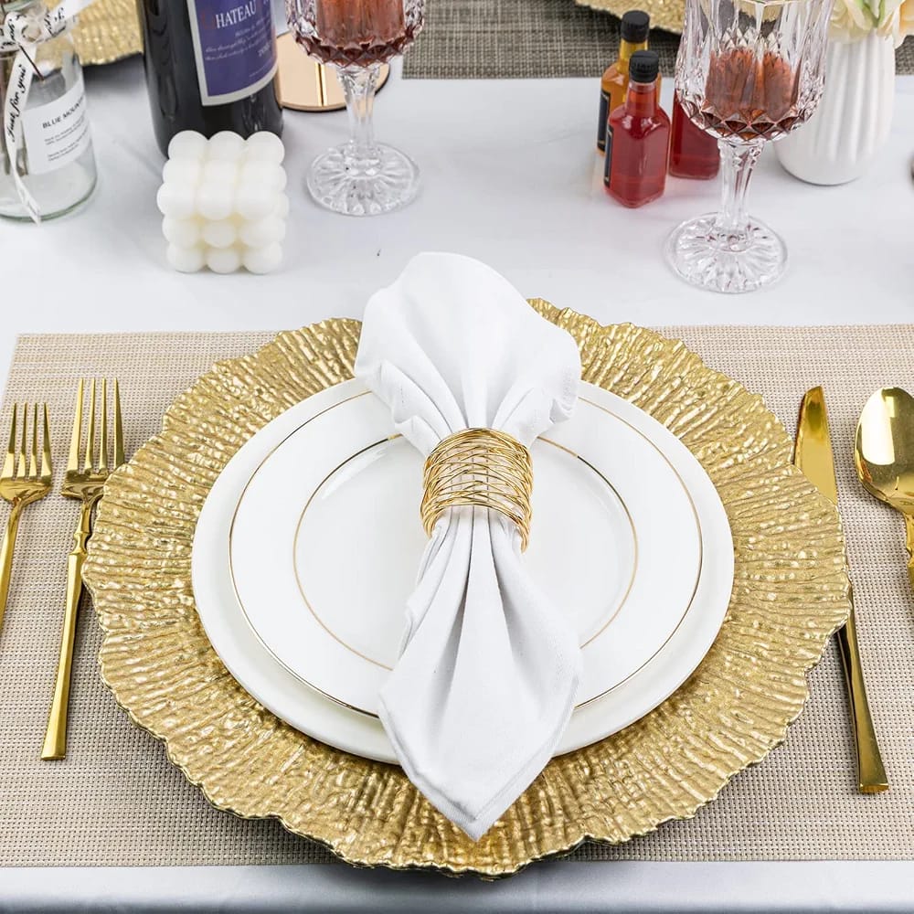 Golden Charger Plate Design 03