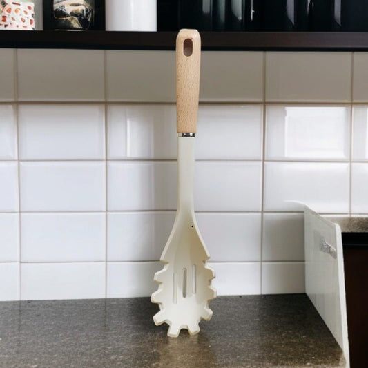 Wooden Handle Silicone Spoon-D2