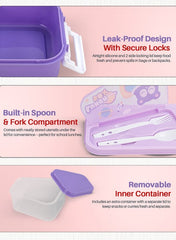 Space Bear Lunch Box-Purple