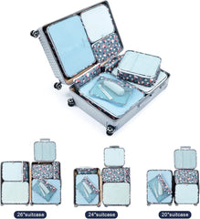 9 Pcs Waterproof Travel Storage Bag (Flower Design)