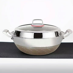 Double Handle Laser Coating Wok 32cm