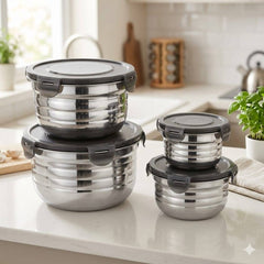 4 Pcs Stainless Steel Bowl Set