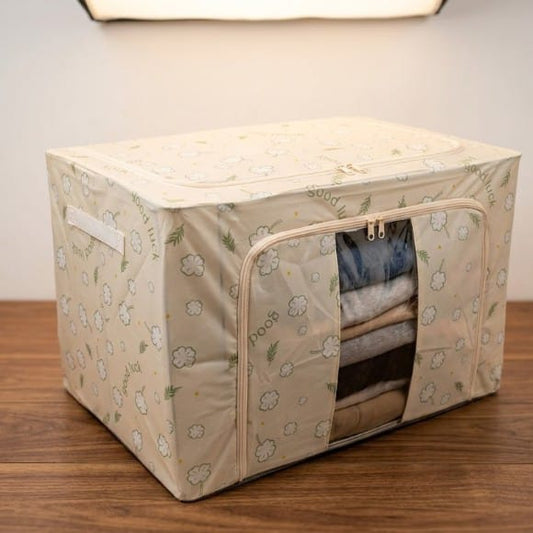 Foldable Clothes Storage Box (100L)-Light Green