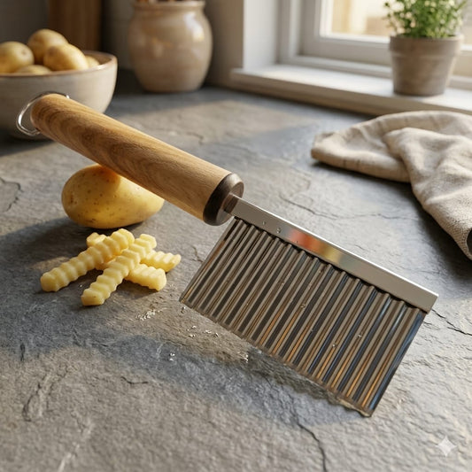 Wooden Handle Wave Potato Cutter