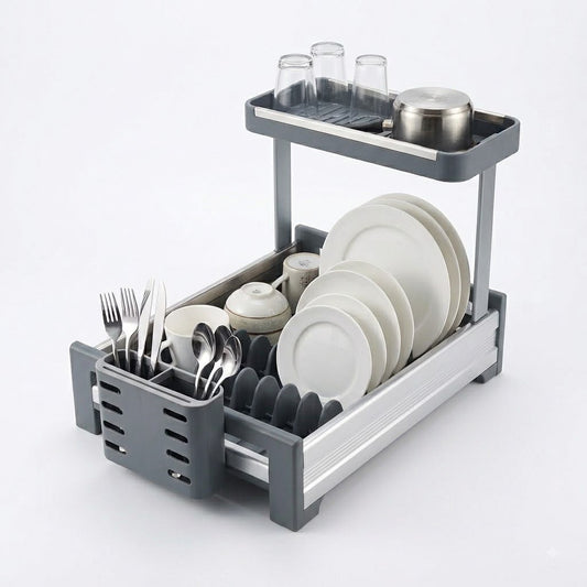 2 Layer Aluminium Dish Drying Rack
