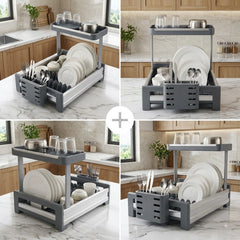 2 Layer Aluminium Dish Drying Rack