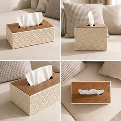 Decorative Tissue Box-Offwhite