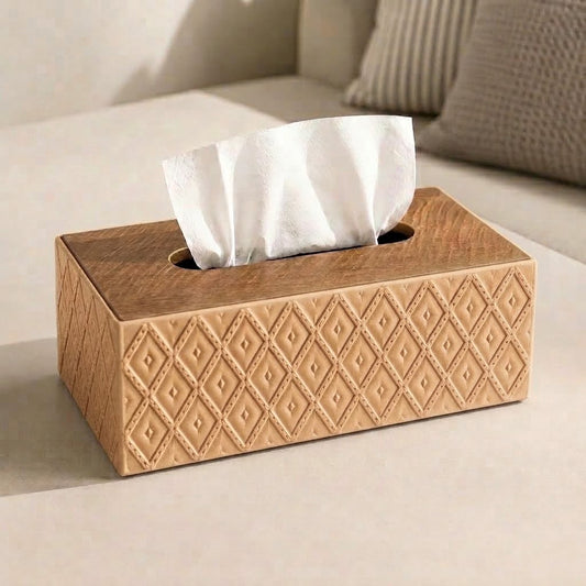 Decorative Tissue Box-Light Brown