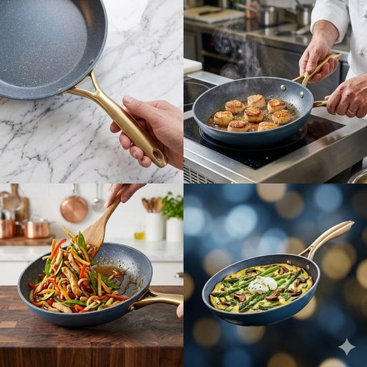 Marble Non Stick Frying Pan Dark Green-24cm