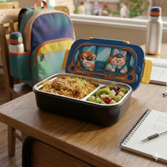 Two Compartment Stainless Steel Lunch Box
