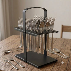 Single Pc Stainless Steel Cutlery Stand(Black)
