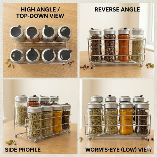 Spice Jar 9pc Set With Stand